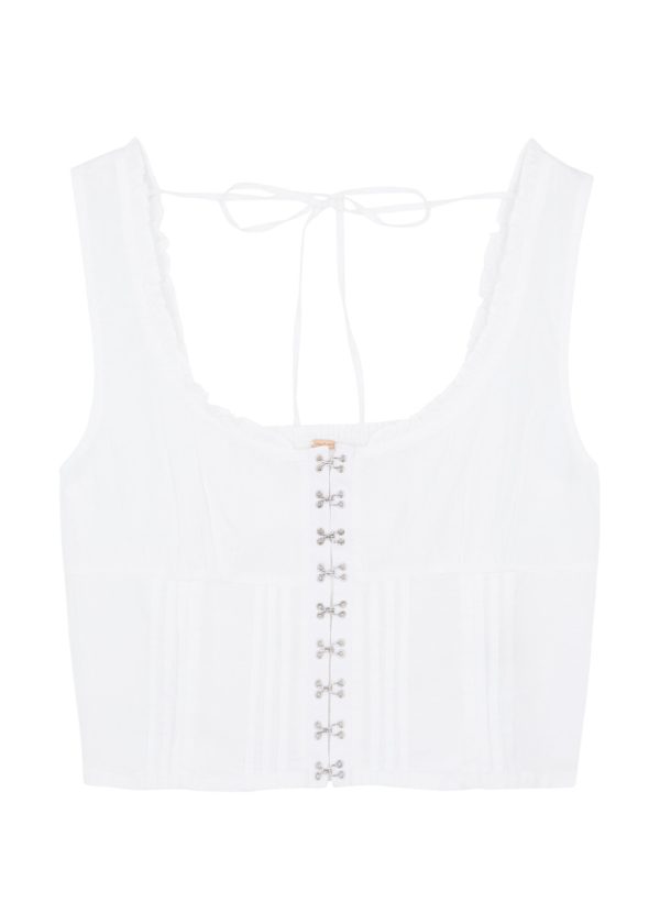 Free People Amelia Cotton Corset top - White - XS