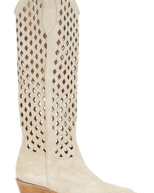 Free People Diamonds Are Forever Cowboy Boot in Beige. Size 6.