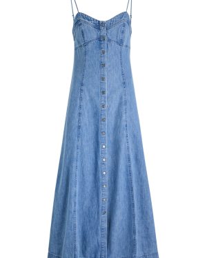 Free People Just Jill Denim Maxi Dress - L (UK16-UK18 / L)