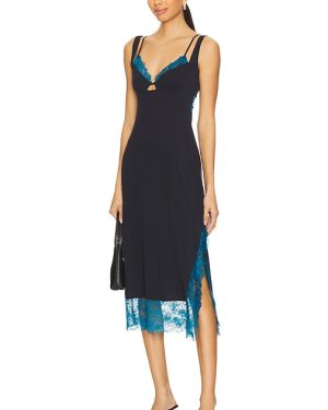 Free People x Intimately FP Party Crasher Midi Slip Dress in Black. Size S, XL.