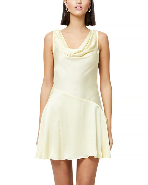 French Connection Oona Satin Asymmetric Mini Dress