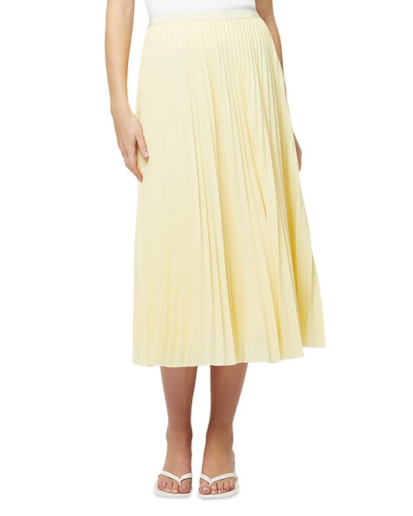 French Connection Sunburst Pleated Crepe Skirt