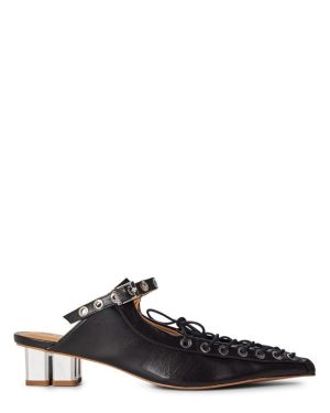 GANNI Lace Mules - Black
