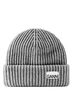 GANNI Oversized Beanie - Grey