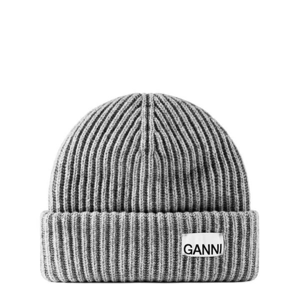 GANNI Oversized Beanie - Grey