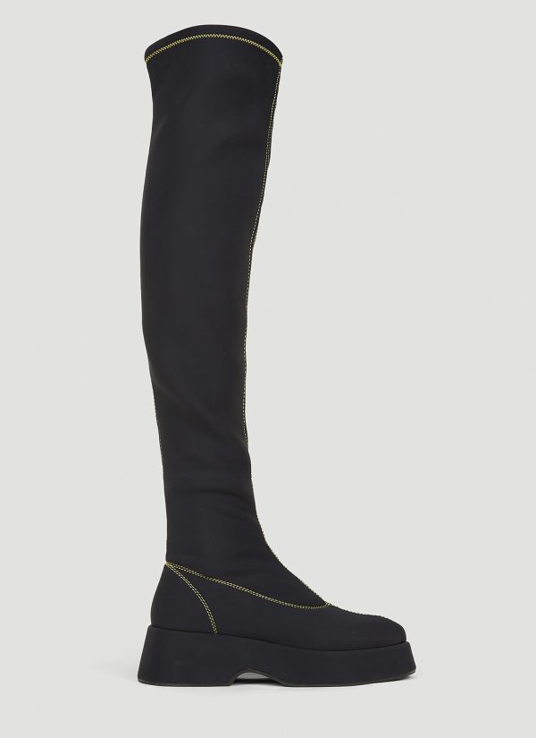 GANNI Retro Sock Boots - Woman Boots Black Eu - 38