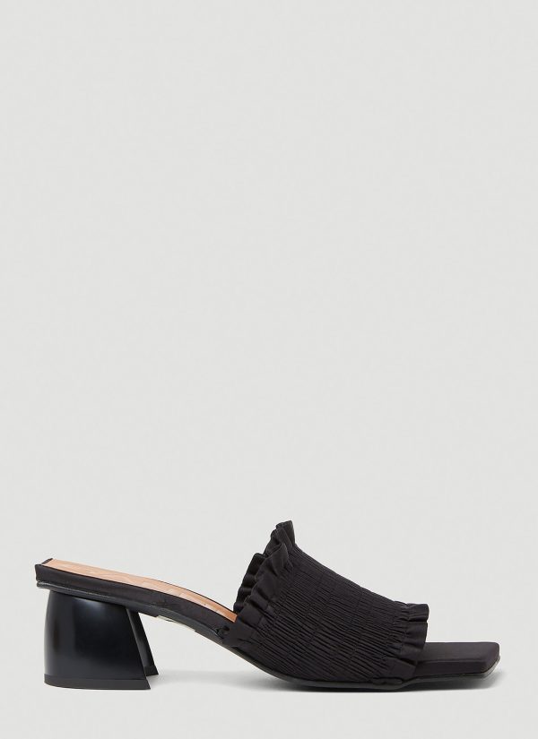GANNI Smock Kitten Heel Mules - Woman Heels Black Eu - 37