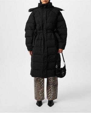 GANNI Tech Puffer Coat - Black