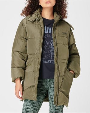 GANNI Tech Puffer Coat - Green