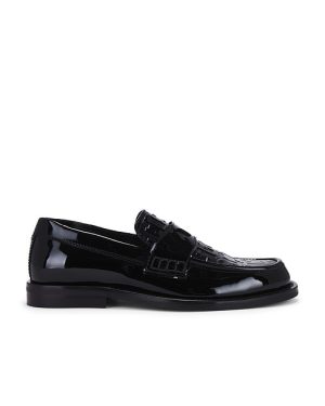 GCDS Wirdo Patent Monogram Loafers in Black. Size 38, 39, 40.