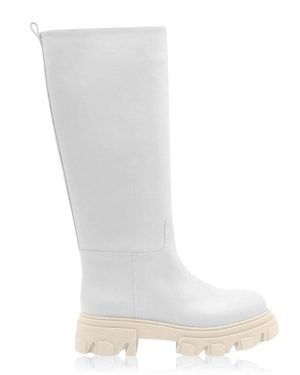 GIA BORGHINI X Pernille Teisbaek Perni 07 Combat Boots - White