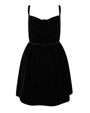 GIAMBATTISTA VALLI Velvet Open Back Dress - Black