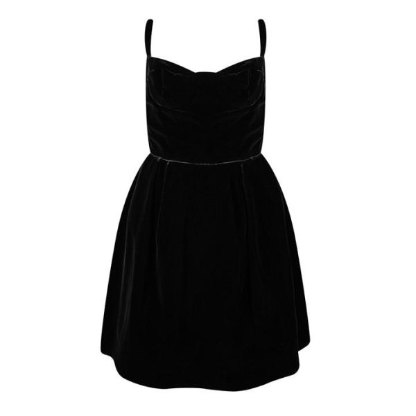GIAMBATTISTA VALLI Velvet Open Back Dress - Black