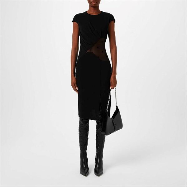 GIVENCHY 4g Tulle Cut Out Dress - Black