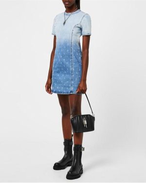 GIVENCHY Denim Mini Dress - Blue