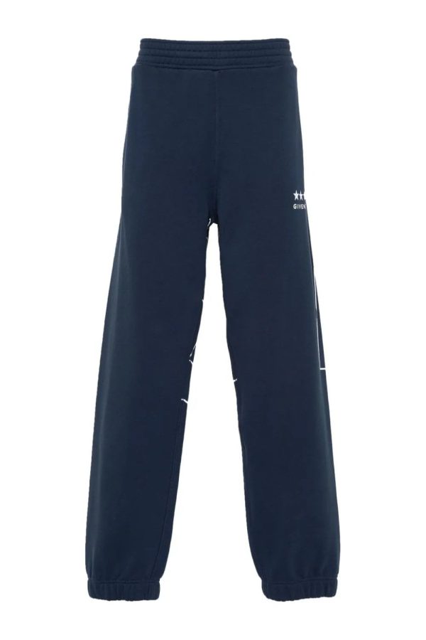 GIVENCHY OVER SIZE LOGO CUFFED JOGGERS Size: L, colour: BLUE