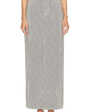 GRLFRND Amara Maxi Pencil Skirt With Back Slit in Black. Size 24, 26, 27, 28.