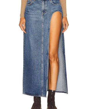 GRLFRND Blanca Maxi Skirt in Crissy Field - Denim-Medium. Size 25 (also in 24, 26).