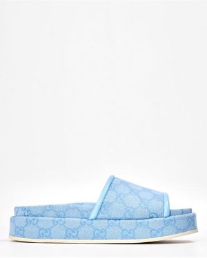 GUCCI Clarice Sliders - Blue