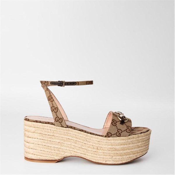 GUCCI Horsebit Espadrilles - Beige