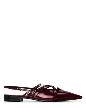 GUCCI Seraphine Slingback Ballet Flats - Red