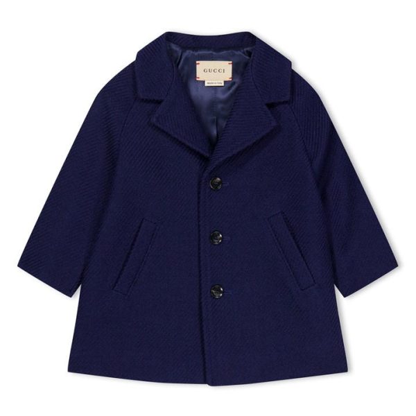 GUCCI Wool Coat Babies - Blue
