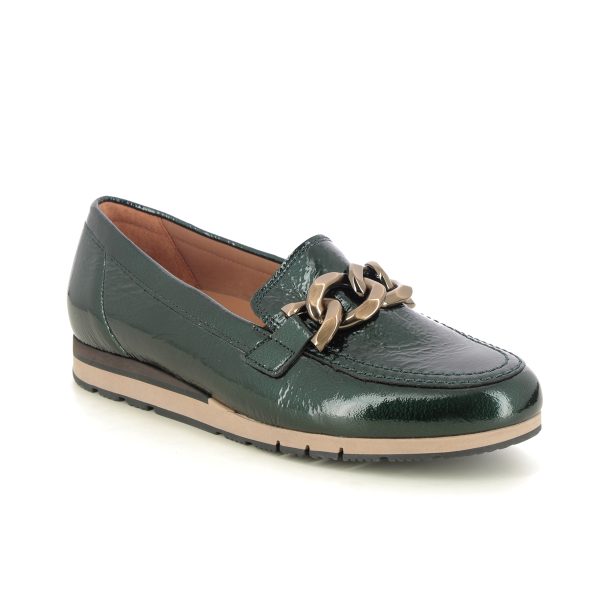 Gabor Bea Green Patent Womens loafers 52.415.84 in a Plain Leather in Size 7