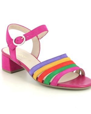 Gabor Blessing Jamma Pink multi Womens Heeled Sandals 41.772.10 in a Plain Leather in Size 6