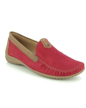 Gabor California Red Tan Womens loafers 26.090.48 in a Plain Leather in Size 3.5