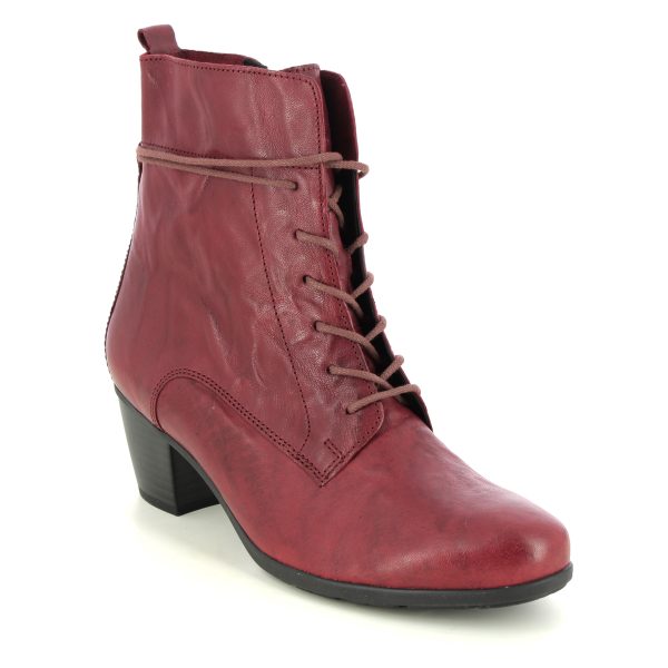Gabor Easton Lace National Red leather Womens Heeled Boots 35.521.55 in a Plain Leather in Size 7