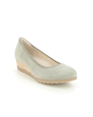 Gabor Epworth Olive suede Womens Wedge Heels 22.641.12 in a Plain Suede Leather in Size 6