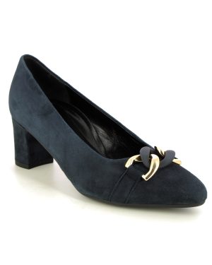 Gabor Hedge Tanfield Navy suede Womens Court Shoes 22.151.46 in a Plain Suede Leather in Size 8