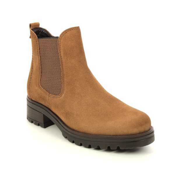 Gabor Sallis Agenda Tan suede Womens Chelsea Boots 92.781.43 in a Plain Suede Leather in Size 6.5