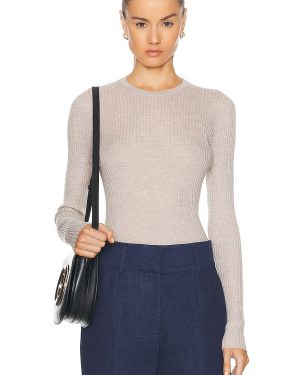 Gabriela Hearst Browning Knit Top in Oatmeal - Beige. Size L (also in ).