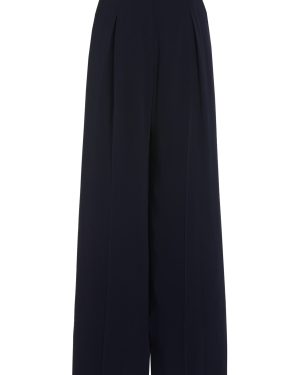 Gabriela Hearst - Maura Silk-Crepe Wide-Leg Pants - Navy - IT 44 - Moda Operandi