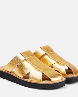 Gabriela Hearst Metallic leather mules