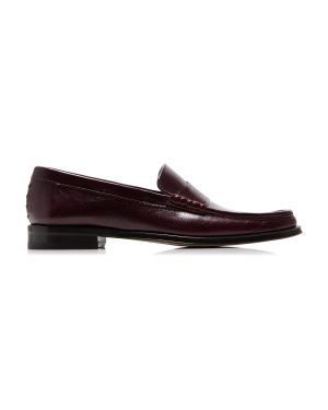 Gabriela Hearst - Seren Leather Loafers - Burgundy - IT 39.5 - Moda Operandi