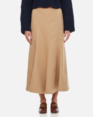 Gabriela Hearst Silk Pleated Midi Skirt