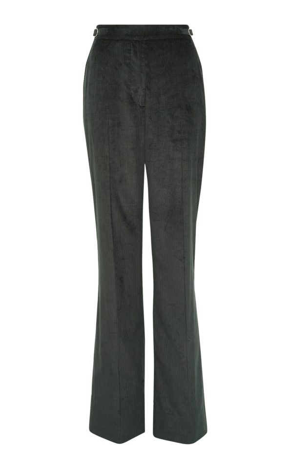 Gabriela Hearst - Vesta Cotton Straight-Leg Pants - Green - IT 38 - Only At Moda Operandi