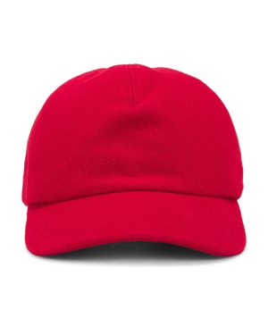 Gabriela Hearst Zed Baseball Hat in Scarlet Red - Red. Size all.