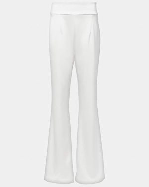 Galvan Bridal Sculpted satin flared pants