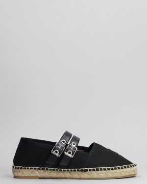 Ganni Espadrilles In Black Cotton