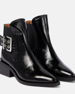 Ganni Faux-leather Chelsea boots