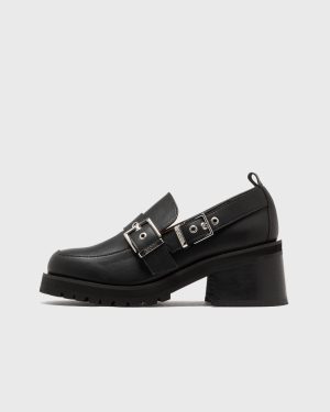 Ganni Feminine Buckle Platform Loafer women Boots black in size:41