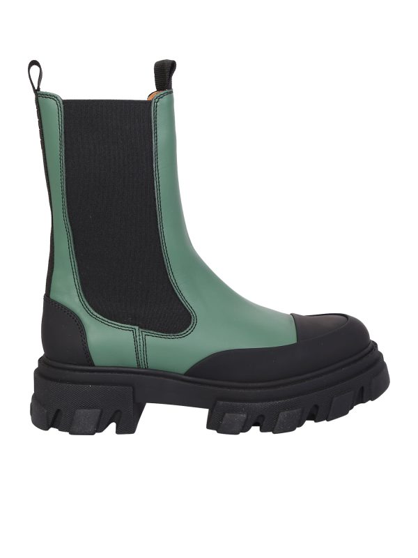 Ganni Leather Chelsea Boots