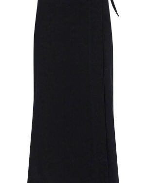 Ganni Long Wrap Skirt With Pockets