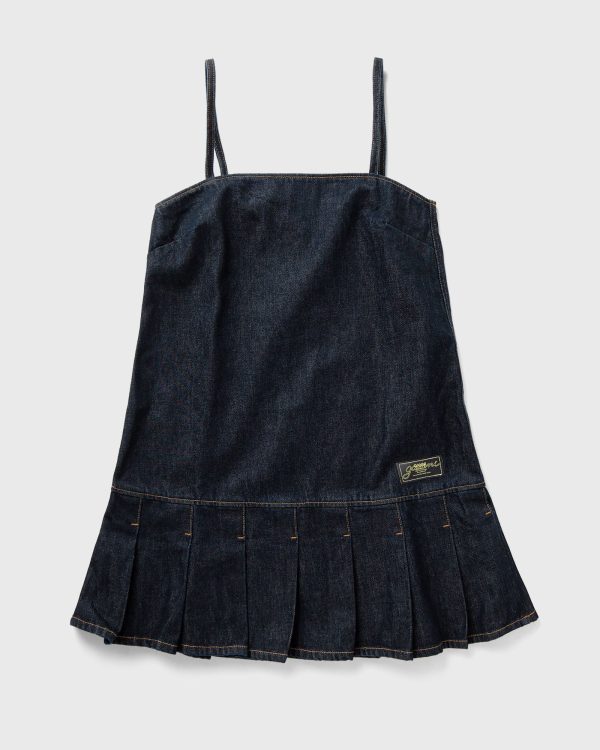Ganni Rinse Denim Strap Mini Dress women Dresses blue in size:L
