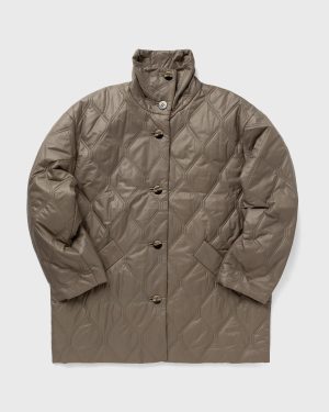 Ganni Shiny Quilt Jacket women Windbreaker green in size:L