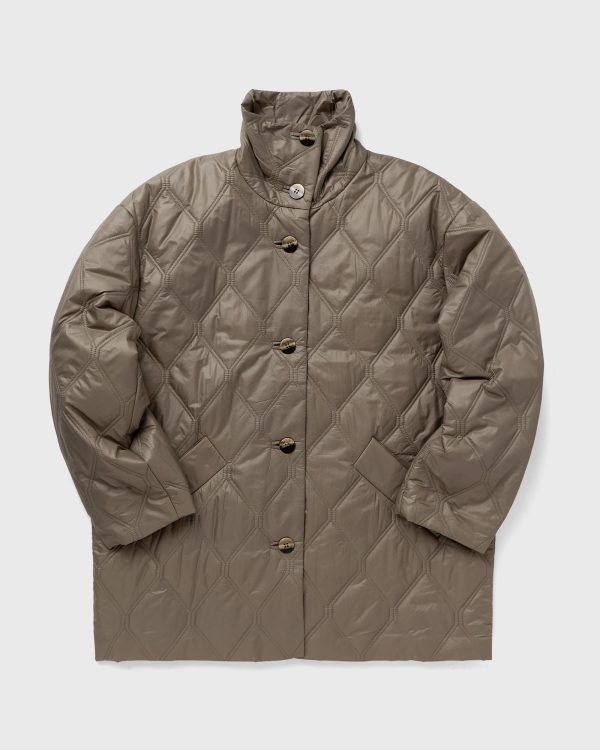 Ganni Shiny Quilt Jacket women Windbreaker green in size:L