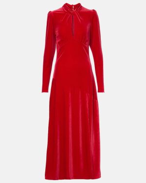 Ganni Velvet jersey midi dress
